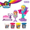 Modelling Clay Game Cra-Z-Art Softee Dough Hair sirenas (4 Units)