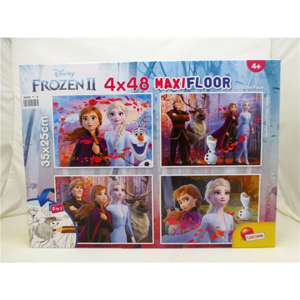 Child's Puzzle Frozen Double-sided 4-in-1 48 Pieces 35 x 1,5 x 25 cm (6 Units)