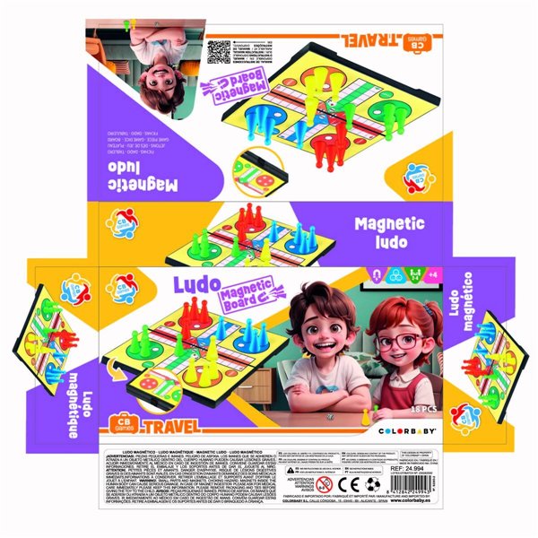 Parchis CB Games 20 x 2 x 20 cm Magnetic Travel (18 Pieces) (12 Units)