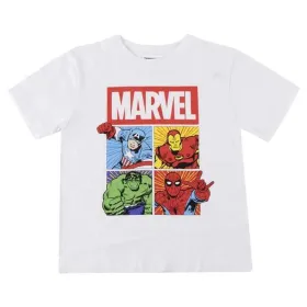 Child's Short Sleeve T-Shirt Marvel White