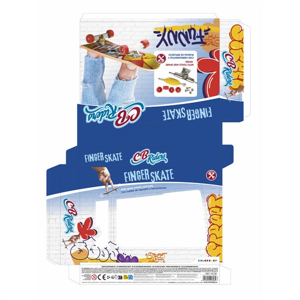 Finger skateboard Colorbaby (12 Units)