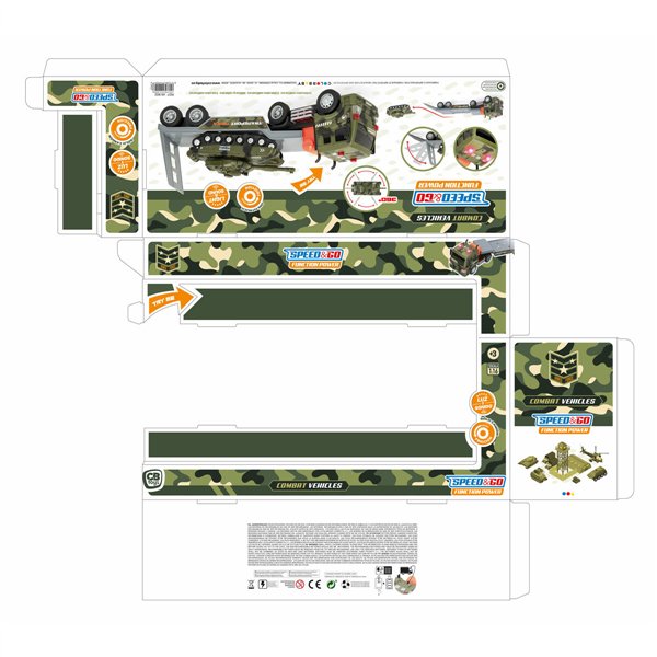 Vehicle Carrier Truck Speed & Go 47,5 x 11,5 x 10 cm (2 Units)