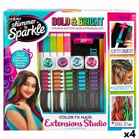 Hair Dressing Set Cra-Z-Art Hair extensions (4 Units)