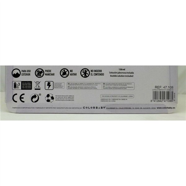 Soap Bubble Gun Colorbaby 14 x 16,5 x 5,5 cm 6 Units