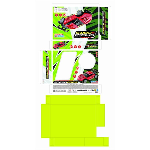 Remote-Controlled Car Speed & Go 22 x 7 x 11 cm 1:16 Red 6 Units