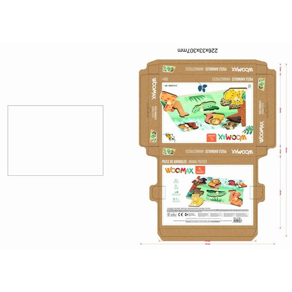 Child's Wooden Puzzle Woomax (12 Units)