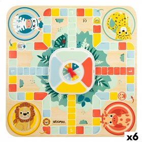 Parchís and Oca Board Woomax Zookabee 30 x 3 x 30 cm Children's animals (6 Units)