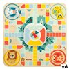 Parchís and Oca Board Woomax Zookabee 30 x 3 x 30 cm Children's animals (6 Units)