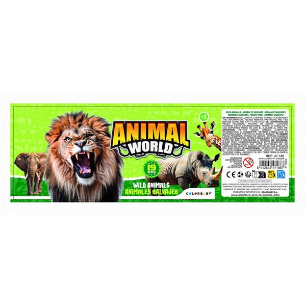 Animal figures Colorbaby 19 Pieces Jungle Plastic 14 x 6 x 5 cm (6 Units)
