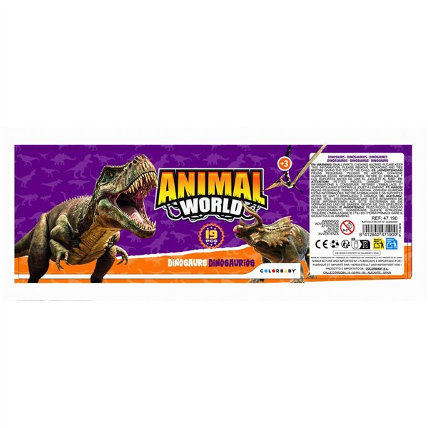Playset Colorbaby 19 Pieces 6 Units 17 x 9 x 6 cm Dinosaurs