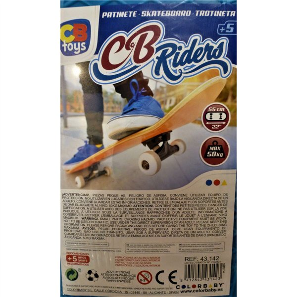 Skateboard Colorbaby Red (6 Units)