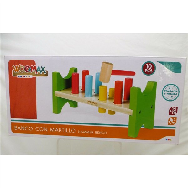 Wooden Game Woomax Bench Hammer (10 pcs)