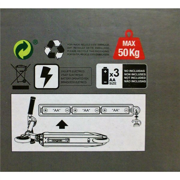 Scooter Colorbaby Polyurethane Aluminium Steel Black