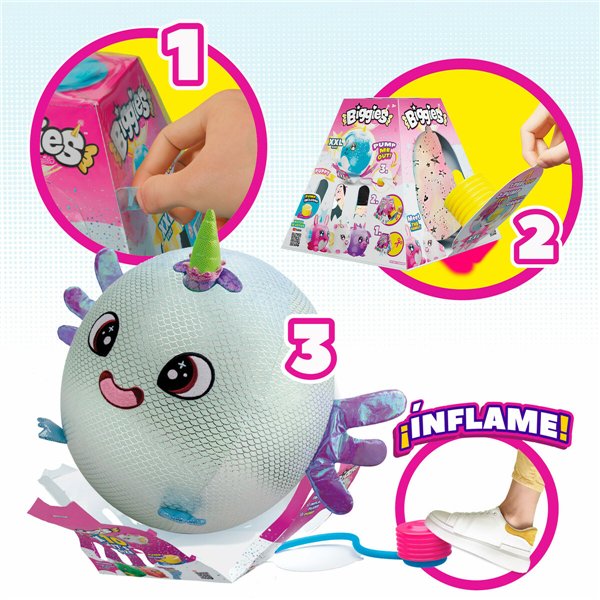 Fluffy toy Eolo Celeste Plush Plastic 45 x 45 x 45 cm Inflatable (4 Units)