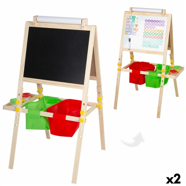 Double-sided Slate Colorbaby 57 x 93 x 59 cm 2 Units