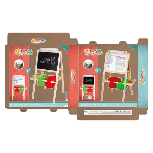 Double-sided Slate Colorbaby 57 x 93 x 59 cm 2 Units