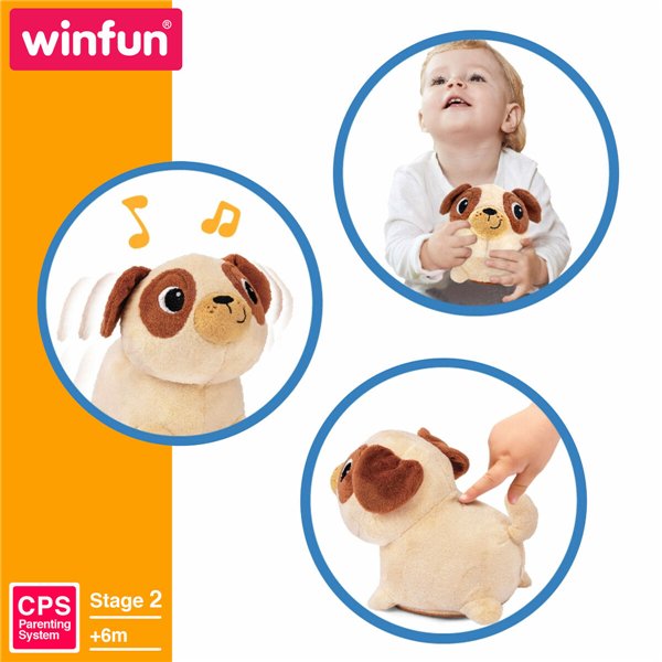 Motion-animated Stuffed Animal Winfun Plush Plastic 17 x 15 x 13 cm (2 Units)