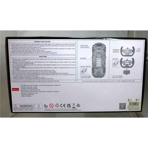 Remote-Controlled Car BMW Blue Red 1:14 34 x 10 x 13,5 cm (2 Units)