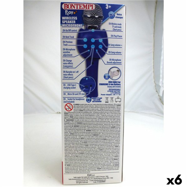 Karaoke Microphone Bontempi 6 Units