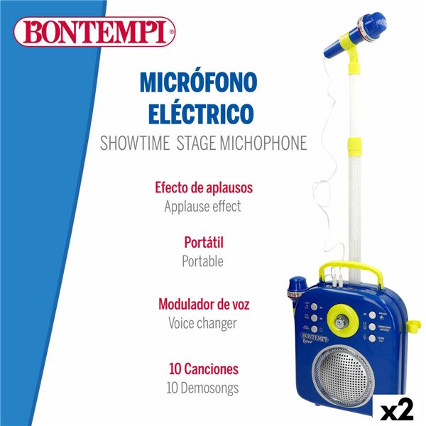 Speaker with Karaoke Microphone Bontempi 2 Units