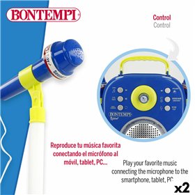 Speaker with Karaoke Microphone Bontempi 2 Units