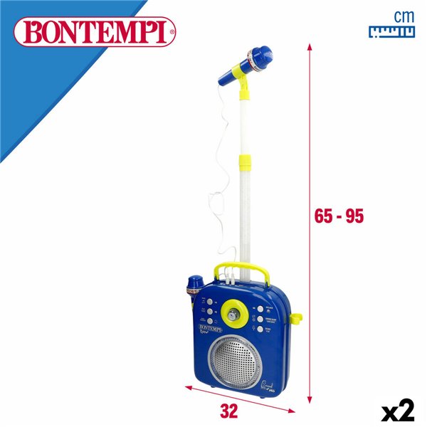 Speaker with Karaoke Microphone Bontempi 2 Units