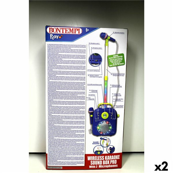 Speaker with Karaoke Microphone Bontempi 2 Units