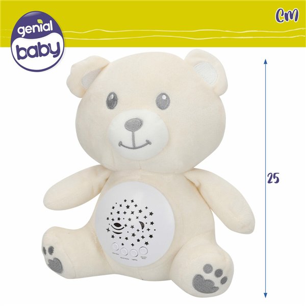 Plush Toy Projector Colorbaby Plush Plastic 20 x 25 x 12 cm (4 Units)
