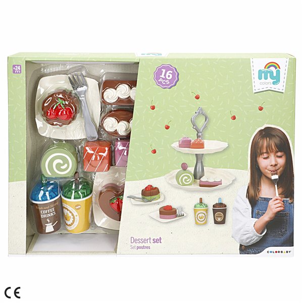 Toy Food Set 16 Pieces (6 Units)