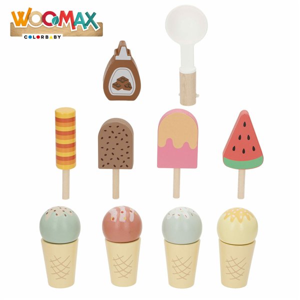 Toy ice cream shop Woomax 11 Pieces (2 Units)