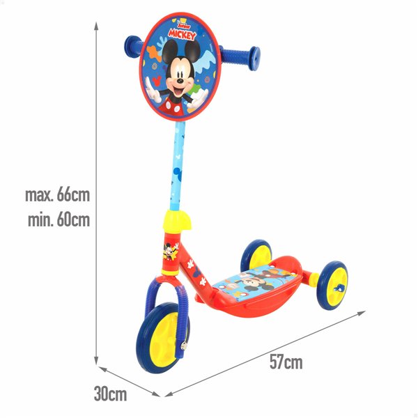 Scooter Mickey Mouse Rubber Metal Plastic Blue