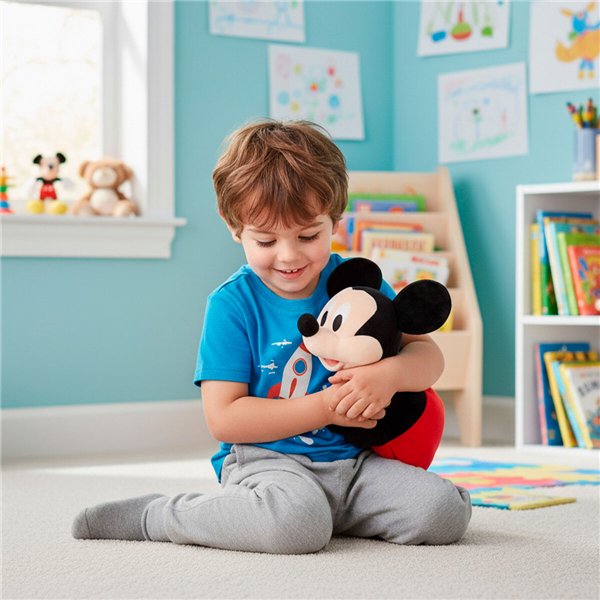 Fluffy toy Mickey Mouse Polyester (4 Units)