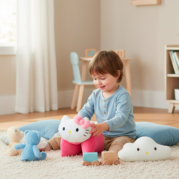 Fluffy toy Hello Kitty Polyester (4 Units)