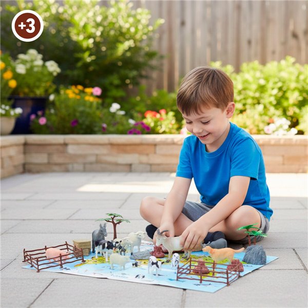 Set of Farm Animals Colorbaby Plastic 14 x 10 x 5 cm (4 Units)