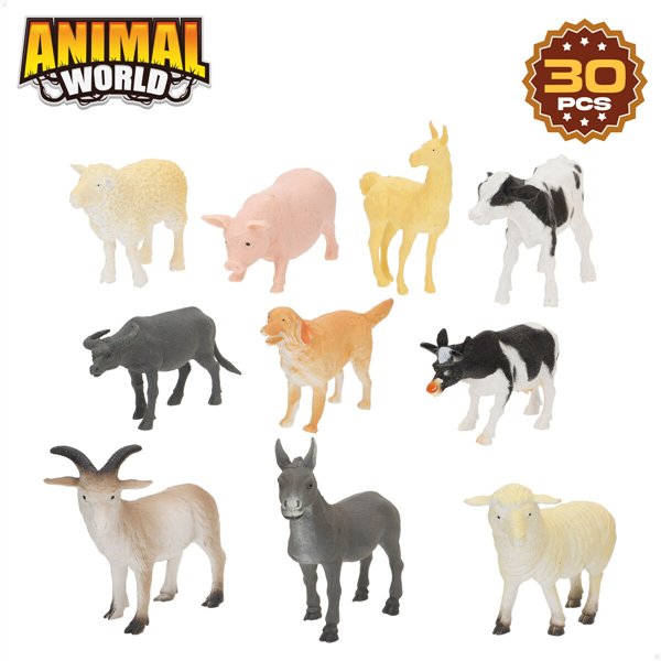 Set of Farm Animals Colorbaby Plastic 14 x 10 x 5 cm (4 Units)