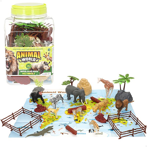 Set of Wild Animals Colorbaby Plastic 15 x 10 x 8 cm (4 Units)