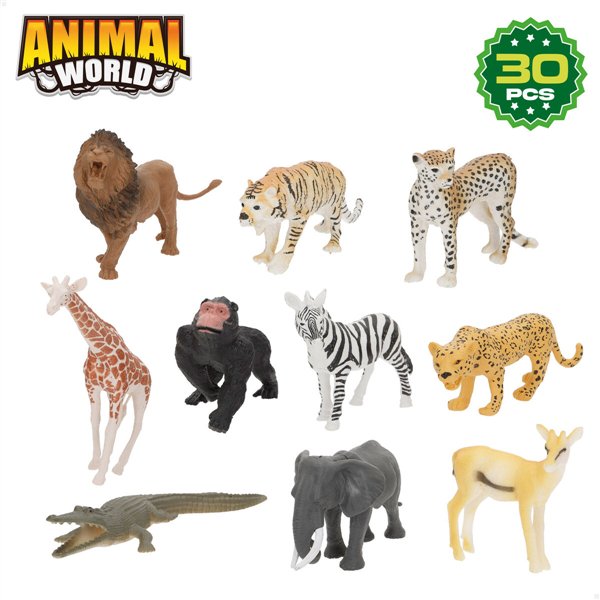 Set of Wild Animals Colorbaby Plastic 15 x 10 x 8 cm (4 Units)