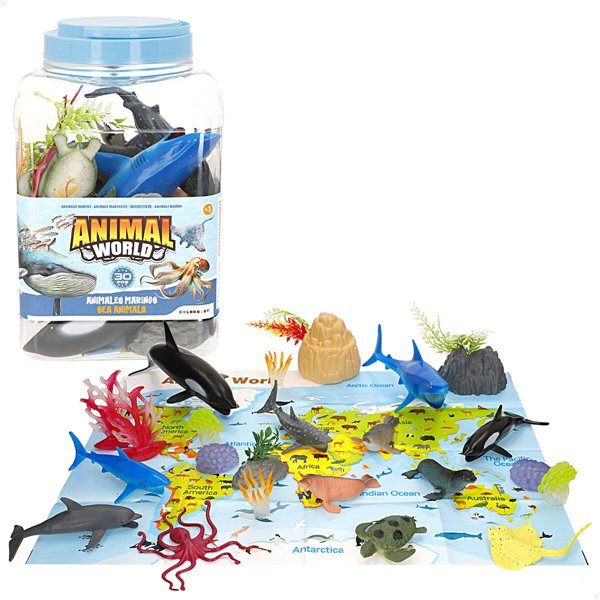 Animal figures Colorbaby Plastic 23 X 10 X 7 CM (4 Units)