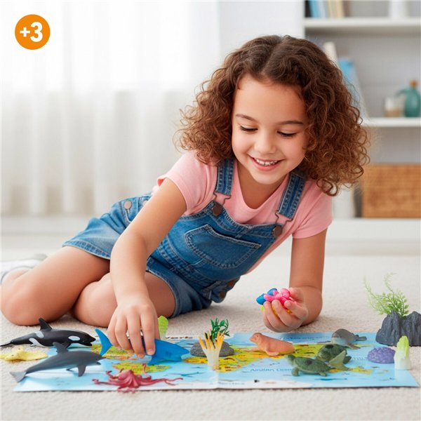 Animal figures Colorbaby Plastic 23 X 10 X 7 CM (4 Units)