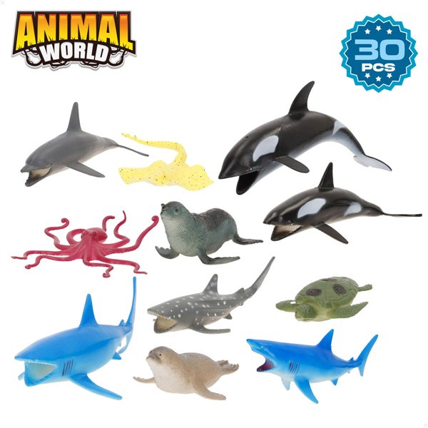 Animal figures Colorbaby Plastic 23 X 10 X 7 CM (4 Units)