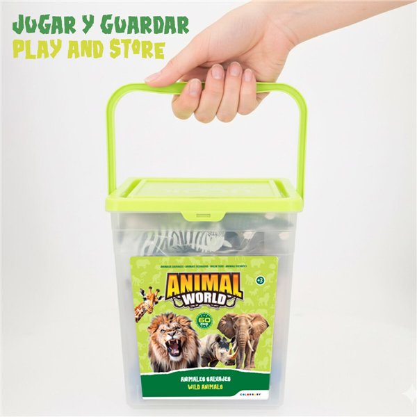 Set of Wild Animals Colorbaby Plastic 13 x 12 x 5 cm (4 Units)