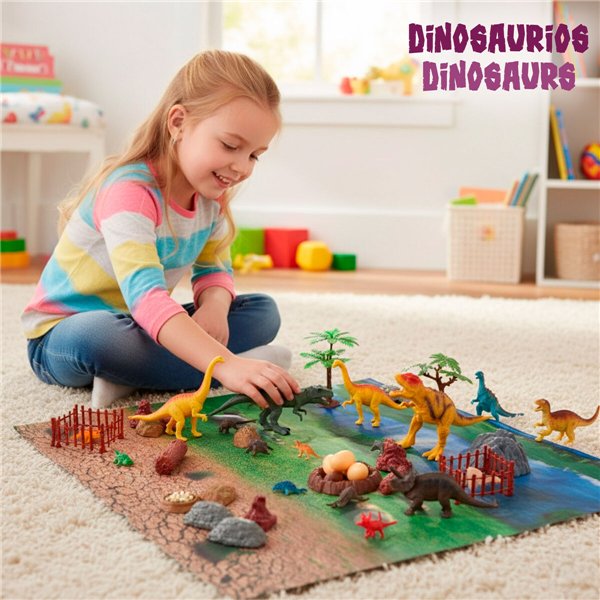Set of Dinosaurs Colorbaby 20 x 12 x 7 cm 52 Pieces 4 Units
