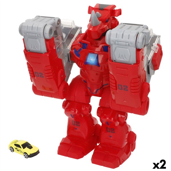 Transformable Super Robot Light Sound 24 X 28 X 16 CM 2 Units