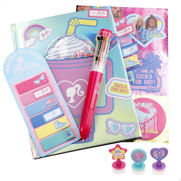 Diary with accessories Barbie 15 x 1 x 20 cm Multicolour