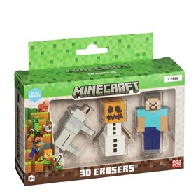 3D eraser set Minecraft MC4021B 3 Pieces