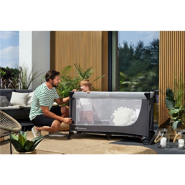 Baby Crib Kinderkraft KCLEOD00GRY0000