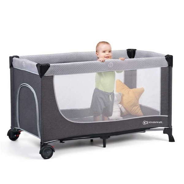 Baby Crib Kinderkraft KCLEOD00GRY0000