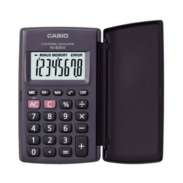 Calculator Casio HL-820LV-B BK Black Plastic