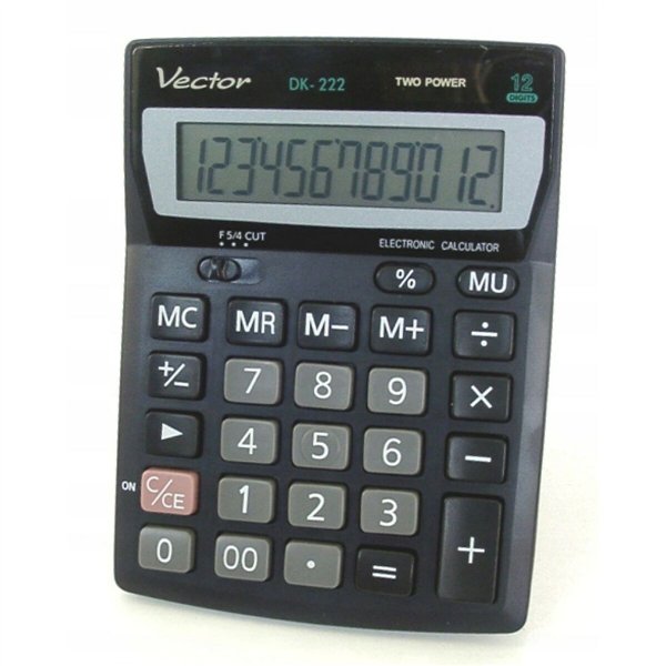 Calculator Vector KAV DK-222 Black Plastic