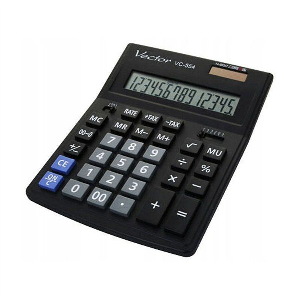 Calculator Vector KAV VC-554x Black Plastic 15,3 x 3,5 x 19,9 cm